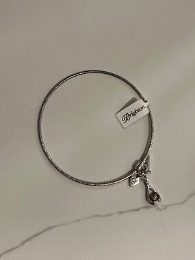 Brighton Silver Tone Charm Bangle with Dangling Accents